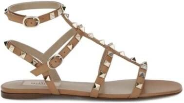 Valentino Garavani Studded Leather Flat Sandals