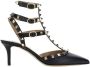 Valentino Garavani Studded leren enkelband hakken Black Dames - Thumbnail 2
