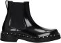 Valentino Garavani Studded Leren Enkellaarzen met Rubberen Zool - Thumbnail 1