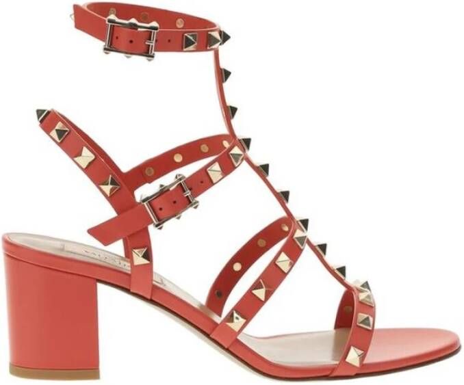 Valentino Garavani Studded Leren Lage Hak Sandalen