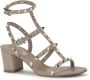 Valentino Garavani Studded Leren Sandalen met Dikke Hak - Thumbnail 1