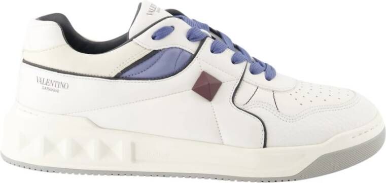 Valentino Garavani Studded Leren Sneakers White Heren