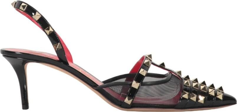 Valentino Garavani Studded Mesh Slingback Pumps