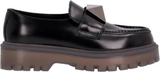 Valentino Garavani Loafers One Stud Mocassins in zwart