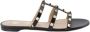 Valentino Garavani Zwarte leren Rockstud sandalen Black Dames - Thumbnail 14
