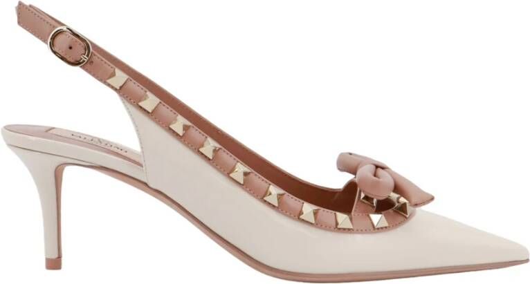 Valentino Garavani Studded Slingback Sneakers van Lakleer White Dames