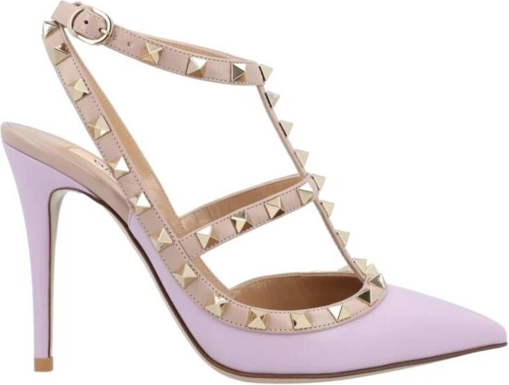 Valentino Garavani Studded T-Strap High Heel Pumps