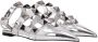 Valentino Garavani Studded Zilveren Leren Sandalen met Gesp - Thumbnail 1