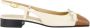 Valentino Garavani Tweekleurige Slingback Ballerina met Strik - Thumbnail 1