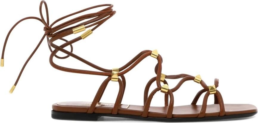 Valentino Garavani Bruine Leren Sandalen voor Vrouwen - Foto 3