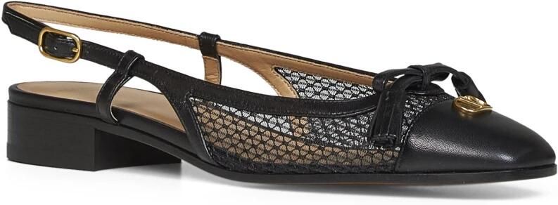 Valentino Garavani Ballerina's van mesh en leer - Foto 3