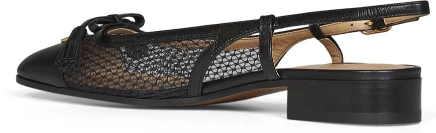 Valentino Garavani Ballerina's van mesh en leer - Foto 4