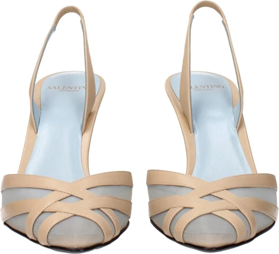 Valentino Garavani Beige Leren Stiletto Hakken Sandalen - Foto 2