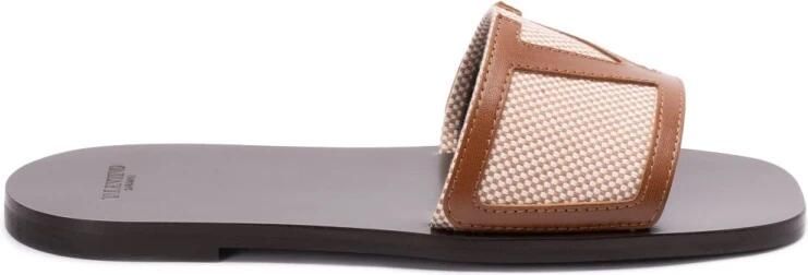 Valentino Garavani Beige VLogo Signature Sandalen Slip-On Stijl