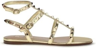 Valentino Garavani Calf Leather Bos Taurus Flat Sandals