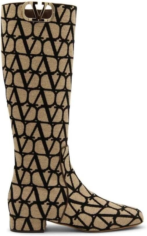 Valentino Garavani Canvas Hoge Hak Laarzen