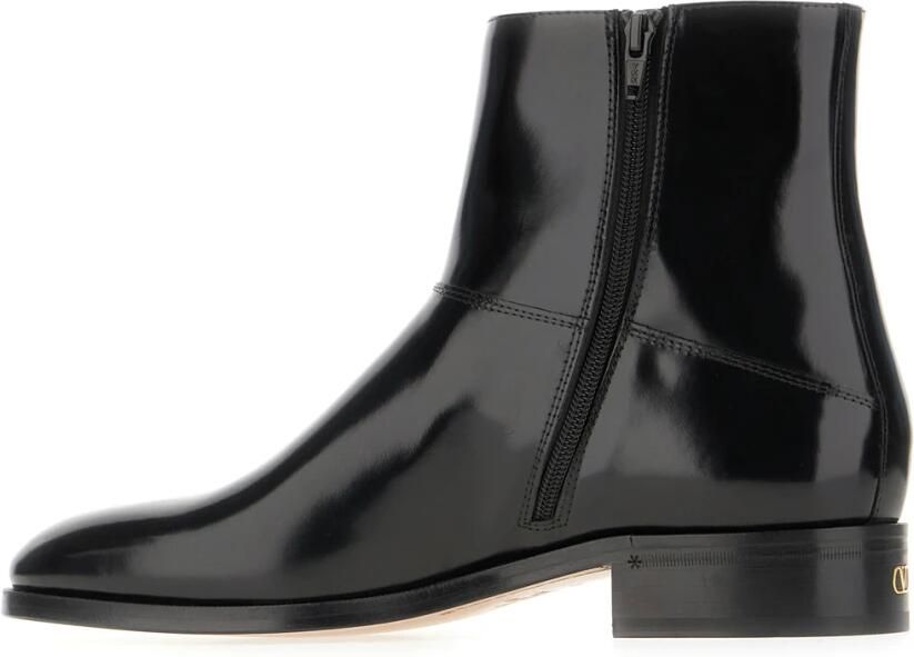 Valentino Garavani Vlogo Plaque Almond Toe Enkellaarsjes - Foto 2