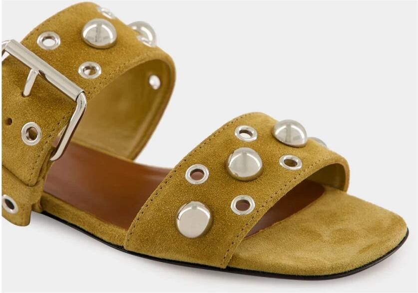 Valentino Garavani Crust leren sandalen met studs - Foto 2