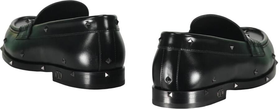 Valentino Garavani Elegante en verfijnde zwarte leren loafers