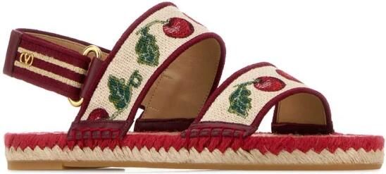 Valentino Garavani Embroidered Fabric VLogo Signature Sandals - Foto 2