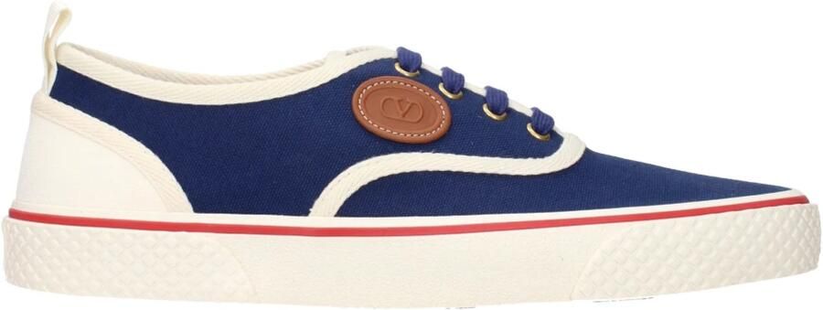 Valentino Garavani Blauwe Stoffen Lage Sneakers