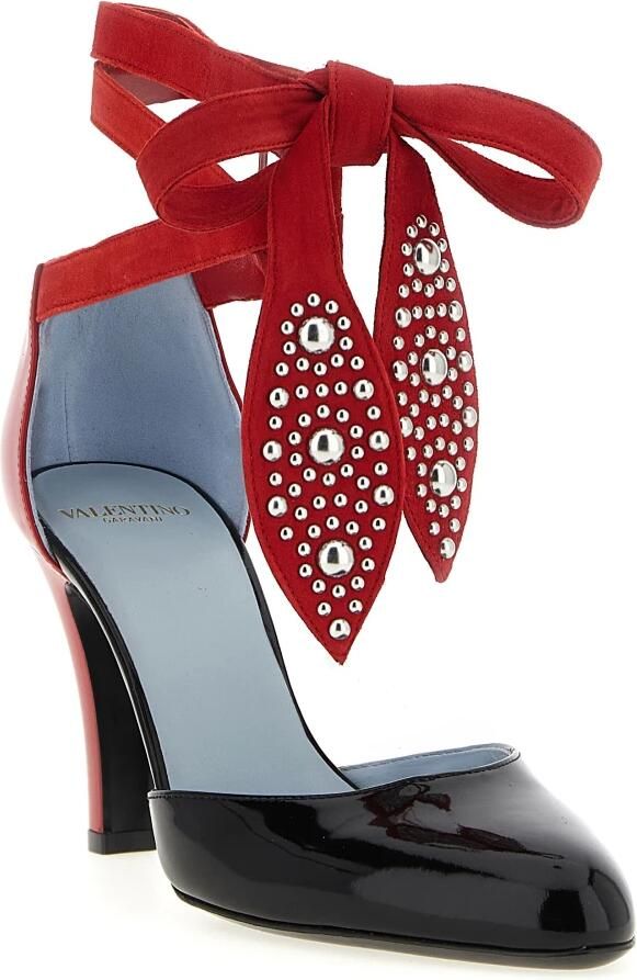 Valentino Garavani Sandalen Foliefoliage Sandal With Color-Block Design And Be in zwart - Foto 9