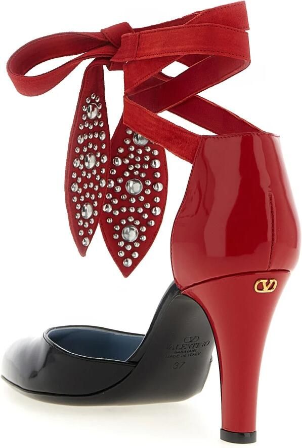 Valentino Garavani Sandalen Foliefoliage Sandal With Color-Block Design And Be in zwart - Foto 8
