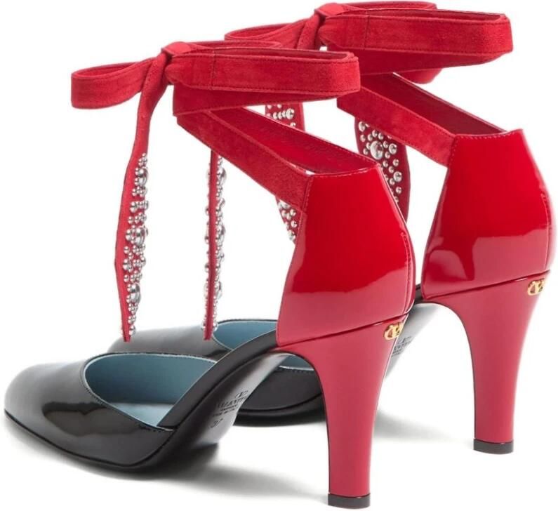 Valentino Garavani Sandalen Foliefoliage Sandal With Color-Block Design And Be in zwart - Foto 4