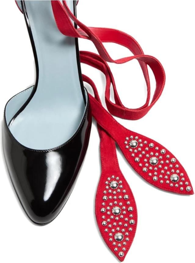 Valentino Garavani Sandalen Foliefoliage Sandal With Color-Block Design And Be in zwart - Foto 7