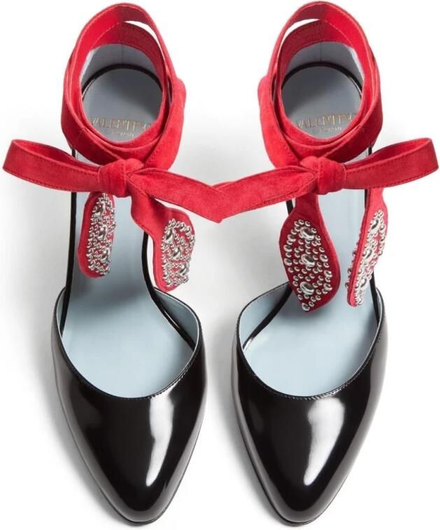 Valentino Garavani Sandalen Foliefoliage Sandal With Color-Block Design And Be in zwart - Foto 10