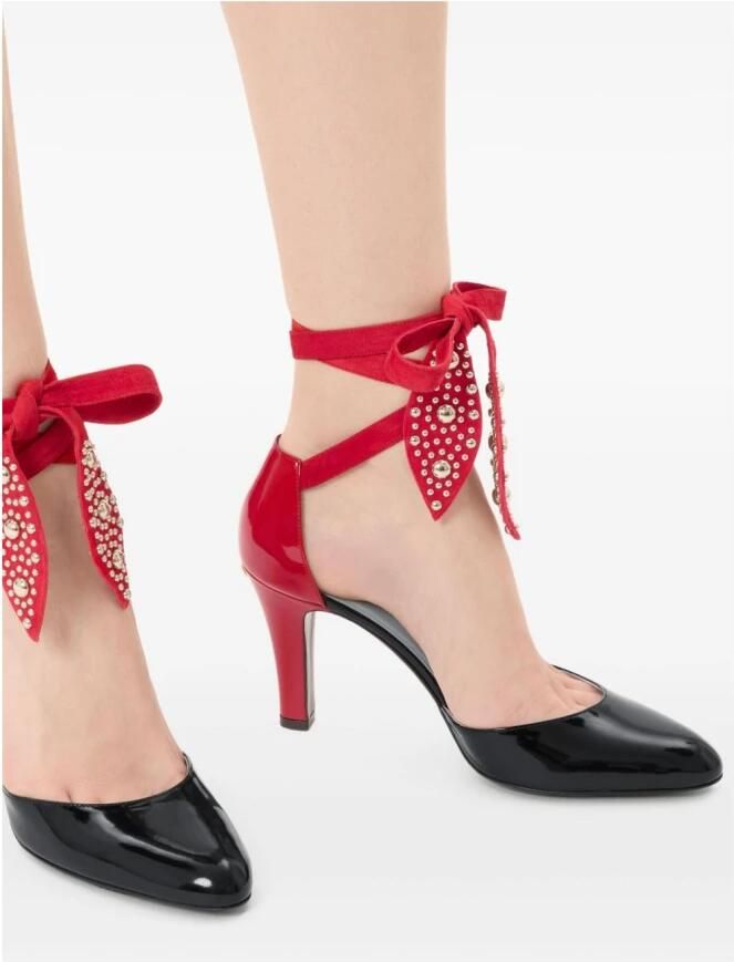 Valentino Garavani Sandalen Foliefoliage Sandal With Color-Block Design And Be in zwart - Foto 5