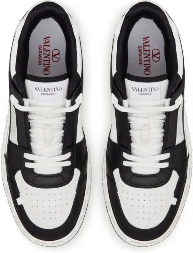 Valentino Freedots lage sneakers met leren inzetstukken Black Heren