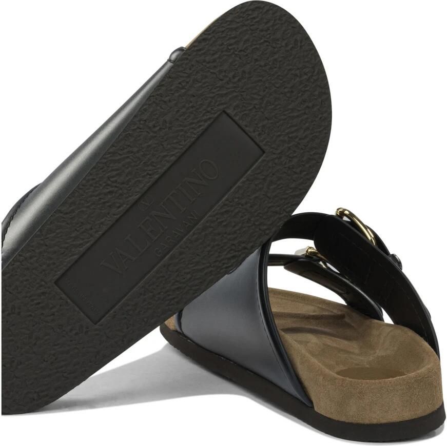 Valentino Garavani Sandalen Slide Fussfriend Crosta in zwart - Foto 2