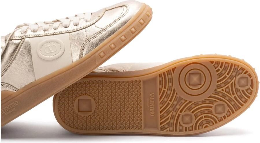 Valentino Garavani Grijze Leren Sneakers met Stud Detail - Foto 3