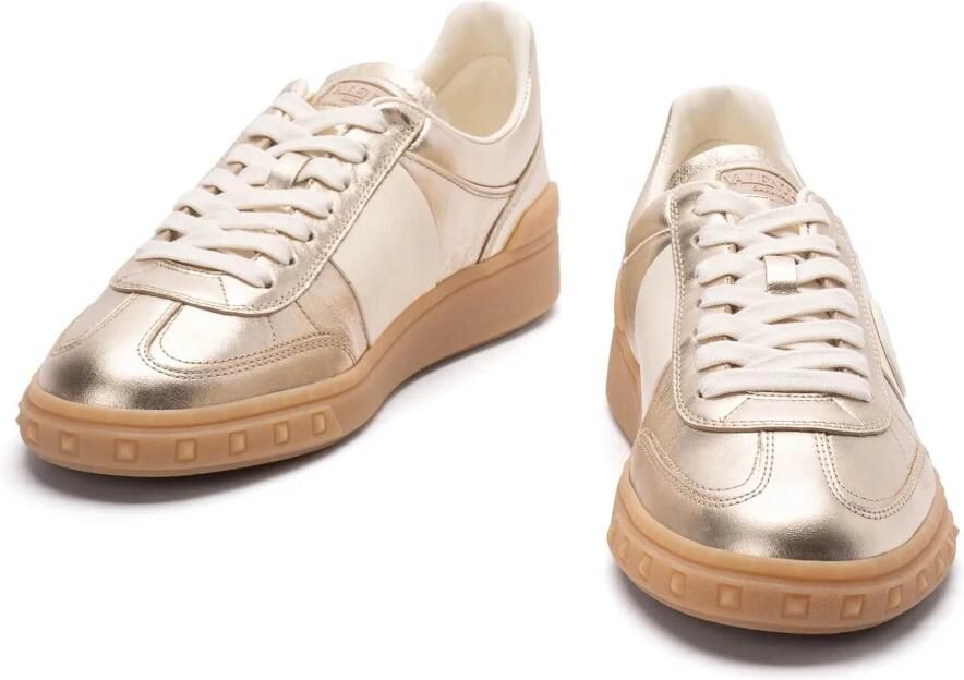 Valentino Garavani Grijze Leren Sneakers met Stud Detail - Foto 2