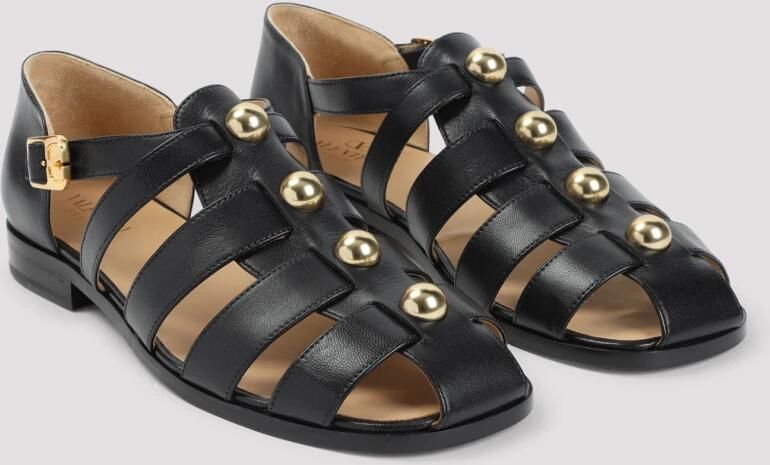 Valentino Garavani Zwarte Cage Sandalen met Metalen Details Black Heren - Foto 2