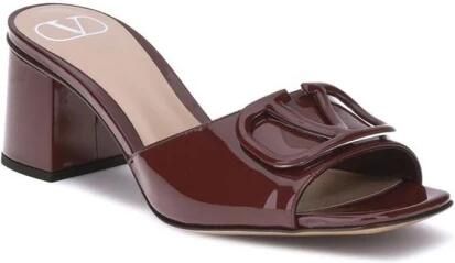 Valentino Garavani Iconische VLogo Patentleren Slide Sandalen