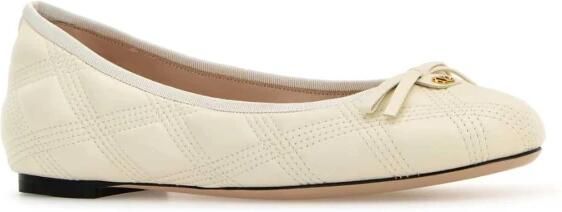 Valentino Garavani Ivory Leren Ballerina's - Foto 2