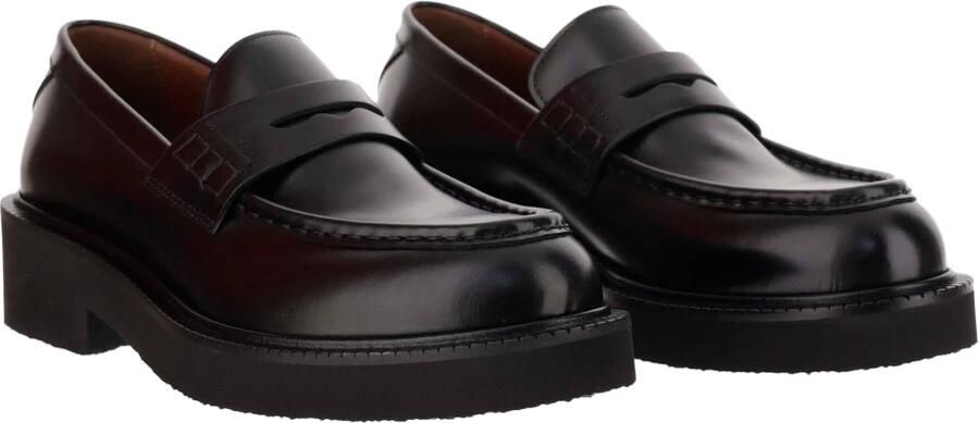 Valentino Garavani Zwarte Kalfsleren Mocassin Rubberen Zool Black Heren - Foto 3