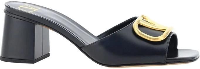 Valentino Garavani Zwarte Sandalen van Kalfsleer met Logo - Foto 3