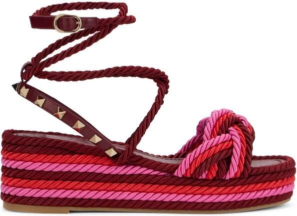 Valentino Garavani Knot Strap Wedge Sandalen