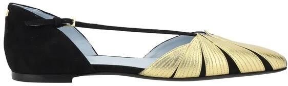 Valentino Garavani Ballerina`s met bladmotief en verstelbaar riempje