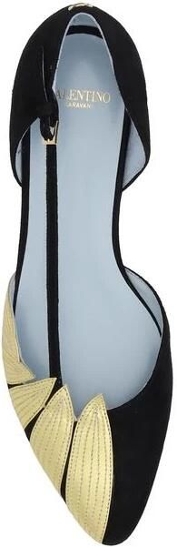 Valentino Garavani Ballerina`s met bladmotief en verstelbaar riempje - Foto 1