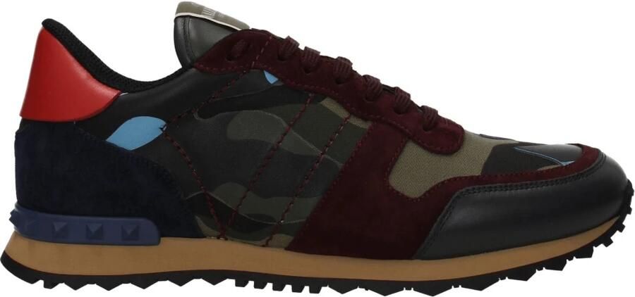 Valentino Garavani Groene leren sneakers met studs