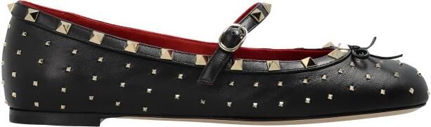 Valentino Garavani Leren ballerina's met studs