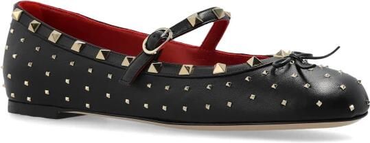 Valentino Garavani Leren ballerina's met studs - Foto 5