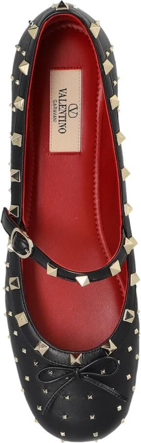 Valentino Garavani Leren ballerina's met studs - Foto 4