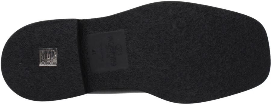 Valentino Garavani Zwarte leren enkellaarsjes met studs - Foto 2