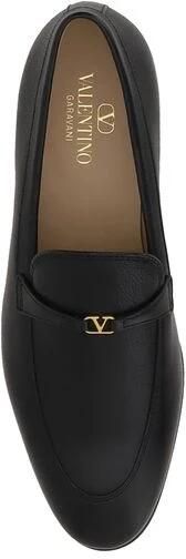 Valentino Garavani Zwarte platte schoenen VLogo Signature loafers Black Heren - Foto 8