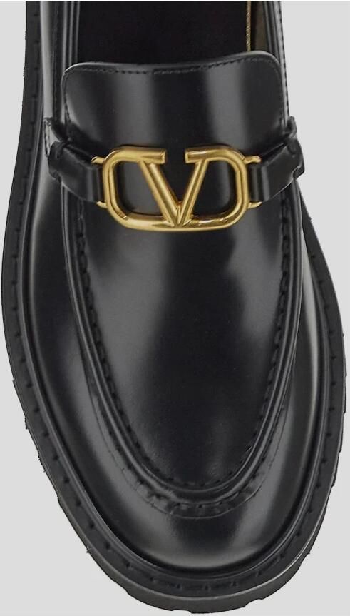 Valentino Garavani Leren Logo Loafer Schoen - Foto 2